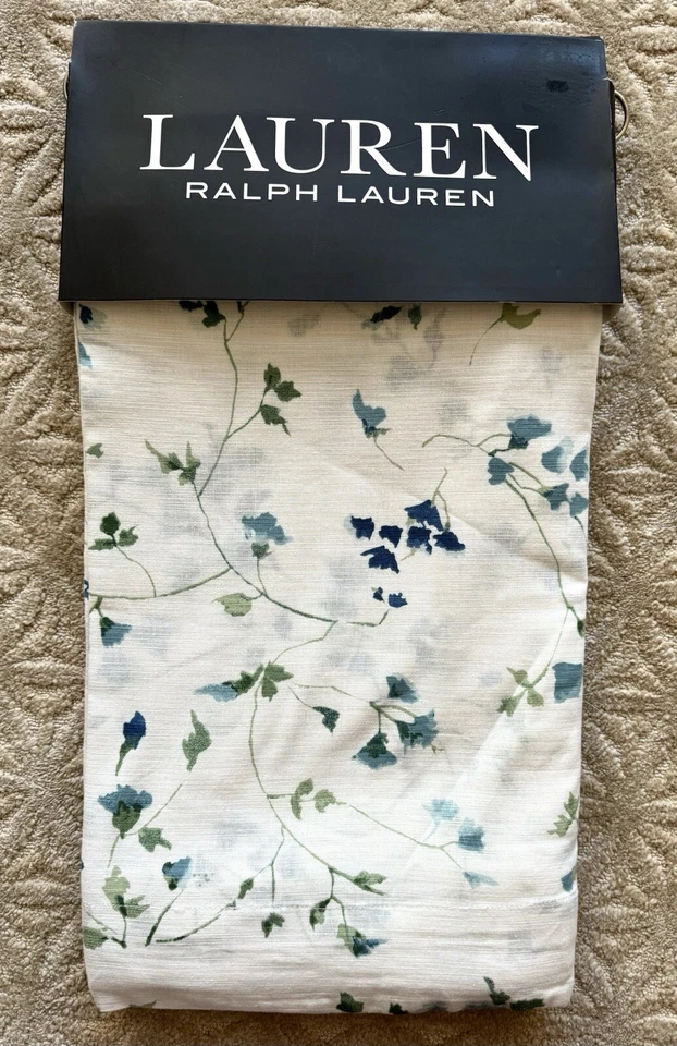 Ralph Lauren Floral Cortina Ventana Paneles Cortina Pampa Fluido Aireado Conjunto de 2 50x96 Foto 2 de 4