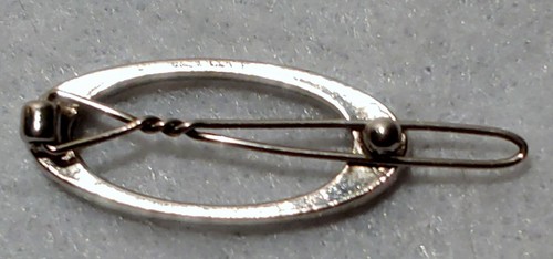 Vintage Silvertone ( Hair Pin ) 6 - purple Rhinestones (Size 1 1/4 in x 1/2 in ) - Picture 6 of 9