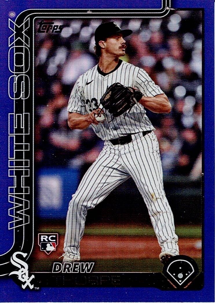 2025 Topps Series 1 PURPLE FOIL 161/250 #320 Drew Thorpe (White Sox)