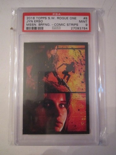 2016 STAR WARS ROGUE ONE - JYN ERSO #8 - COMIC STRIPS - TOPPS - PSA GRADED 9 - Picture 1 of 2