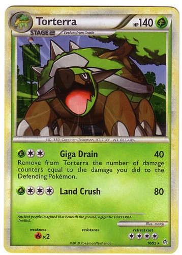 POKEMON • Torterra RARA HOLO FORZE SCATENATE UNLEASHED 10/95 ...