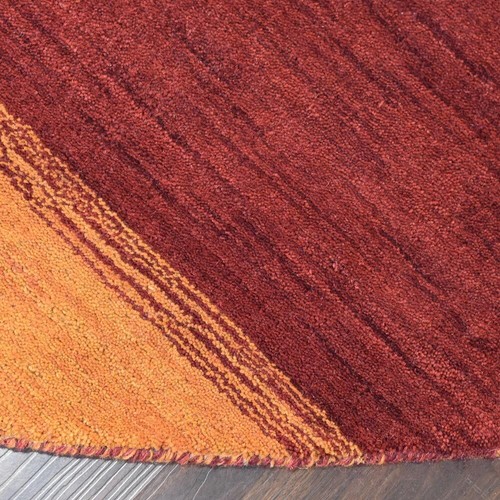 Hand Knotted Loom Wool Area Rug Contemporary Orange Red BBH Homes BBL00215L1526 - Picture 74 of 126