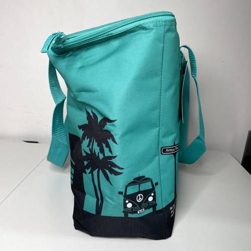 Set 2x Trader Joe’s große wiederverwendbare isolierte Kühltasche Einkaufstasche türkis schwarz - Bild 9 von 11