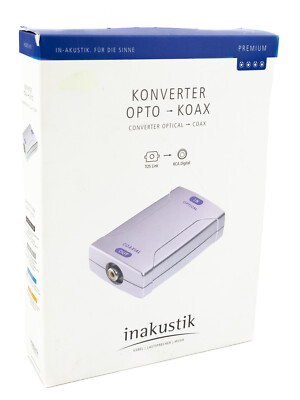 Inakustik Premium Konverter Optical Koax RCA Toslink Optisch Digital Audio 356