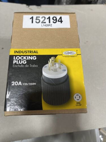 3 Pack NEMA INDUSTRIAL GRADE Locking Plug 20A 125/250V (NEMA L14-20P) - Picture 15 of 19