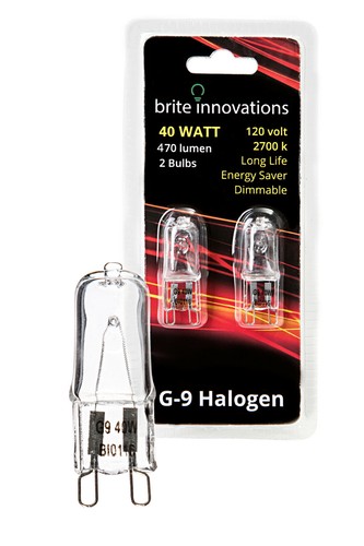 Brite Innovations G9 Halogen Bulb, 40 Watt,120V Q40, CL,T4 JD Type Dimmable - Picture 6 of 8