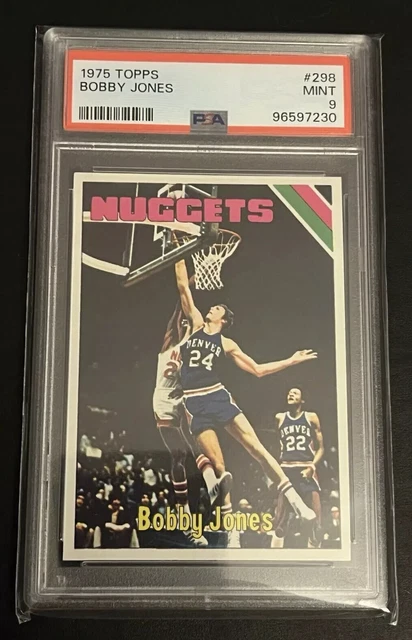 1975 Topps #298 Bobby Jones - Rookie RC Denver Nuggets HOF - PSA 9