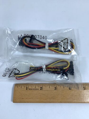 2 NEW ASUS 14-000107040 SATA Cable 4 PIN to SATA X2 - Picture 4 of 4
