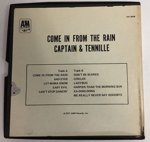 CAPTAIN & TENNILLE Come In From the Rain 4 Track 3 3/4 ips REEL To Reel - Imagen 2 de 3