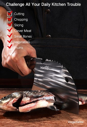 Handgeschmiedetes Hackmesser – Extrem Scharf | Ergonomischer Griff - Bild 8 von 12