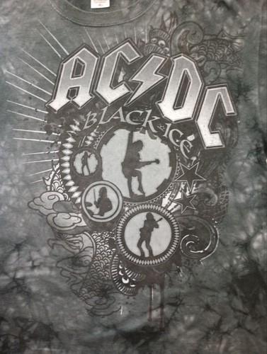 Liquid Blue Black Shadow AC/DC Black Ice Tie-Dye T-Shirt size XL - Picture 6 of 9
