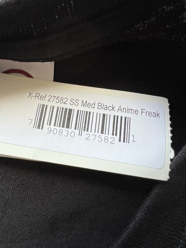 Y2K nEW Anime Freak 2003 Fashion Victim Mens M Faded Spell Out T-Shirt Black - Picture 5 of 7