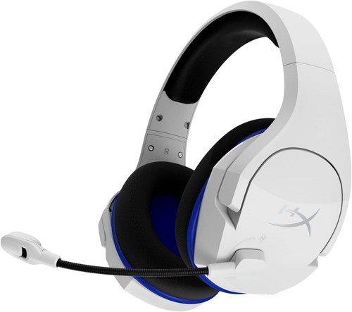 Comfortable Wireless Gaming Headset with Onboard Controls for PS5 & PC - White