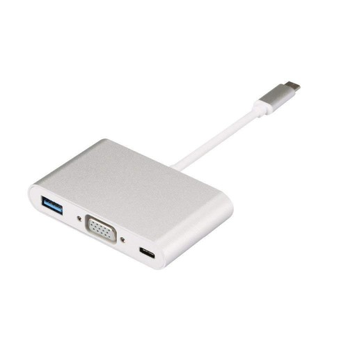 USB C to VGA Type C USB 3.0 Cable Adapter For 12" MacBook Pro 2016 Dell XPS 13 - Picture 2 of 8