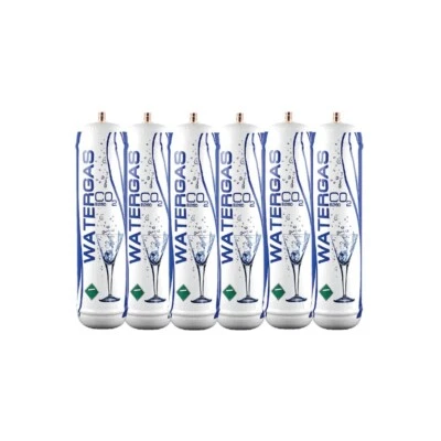 WATERGAS BOMBOLA CO2 600gr USA E GETTA RICAMBIO PER REFRIGERATORI GASATORI ACQUA 6 PZ