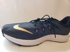 NIKE Quest Black w Gold Swish Women Size 12 Athletic Running Shoes AA7412-006