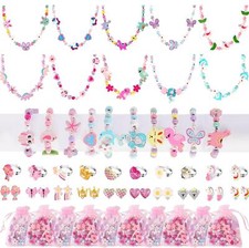 Little Girls Jewelry Sets Kids Play Jewelry For Girls Toys Play Necklaces Rings