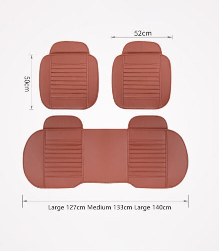 Universal Car Front Full Seat Cover Breathable PU Leather Pad Mat Chair Cushion - Picture 3 of 15