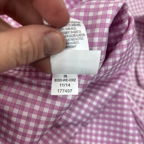 Black Brown 1826 80's 2-Ply Men's Pink & White Checkered Plaid Size 16-33 EUC - Picture 16 of 17