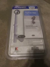 Keeney #64W-K White, Plastic Trip Lever Chrome Bath Drain Assembly - BRAND NEW