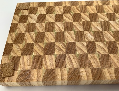 Cutting Board- Charcuterie Serving Board Wood Handmade Rustic Square Pattern USA - Picture 11 of 11