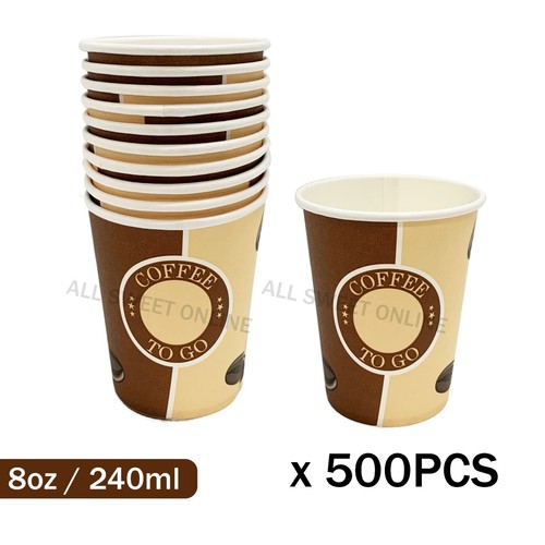 4oz 8oz 120ml 240ml Disposable Paper Espresso Coffee Cups Coffee Takeaway BULK - Picture 13 of 14