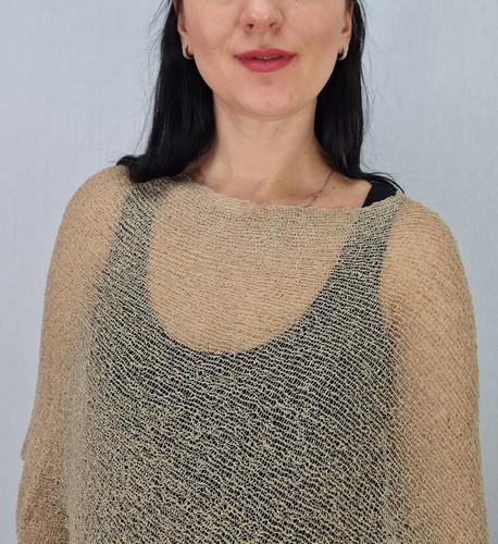 Maternity Small Poncho Plain Stretch Lace Fish Net Bali Crochet Batwing One Size - Picture 46 of 180