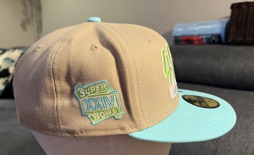 New Era fitted Hat SF 49ers Shoe Palace Exclusive Super Bowl XXIV Patch Sz 7 1/4 - Picture 4 of 7