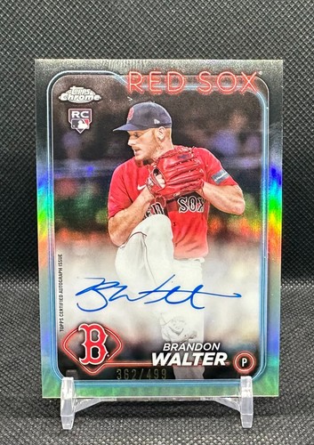 2024 TOPPS CHROM SP BRANDON WALTER auf Karte Auto RC REFRAKTOR 175/499 Red Sox