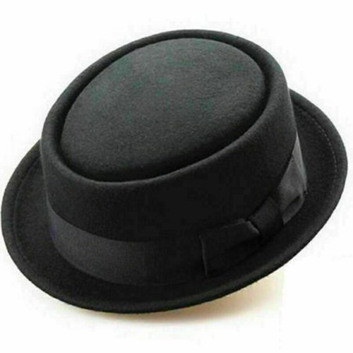 Fashionable Mens Wool Felt Crushable Porkpie Vintage Hat Hot Fedora B2 E N1 P4K4 - Picture 7 of 9