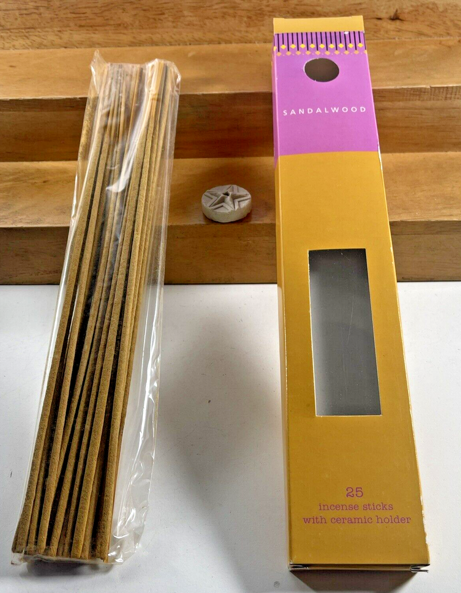 Vtg. MARVEL FRAGRANCE INDIA 25 Incense Sticks SANDALWOOD w