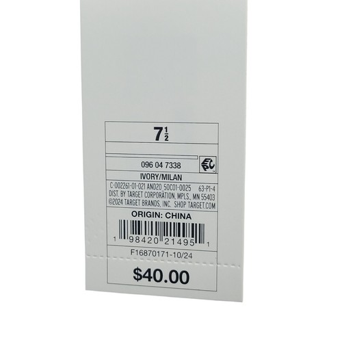 A New Day Womens Milan Size 7.5 Ivory Pearl Beaded Slingback Kitten Pumps - Picture 4 of 12