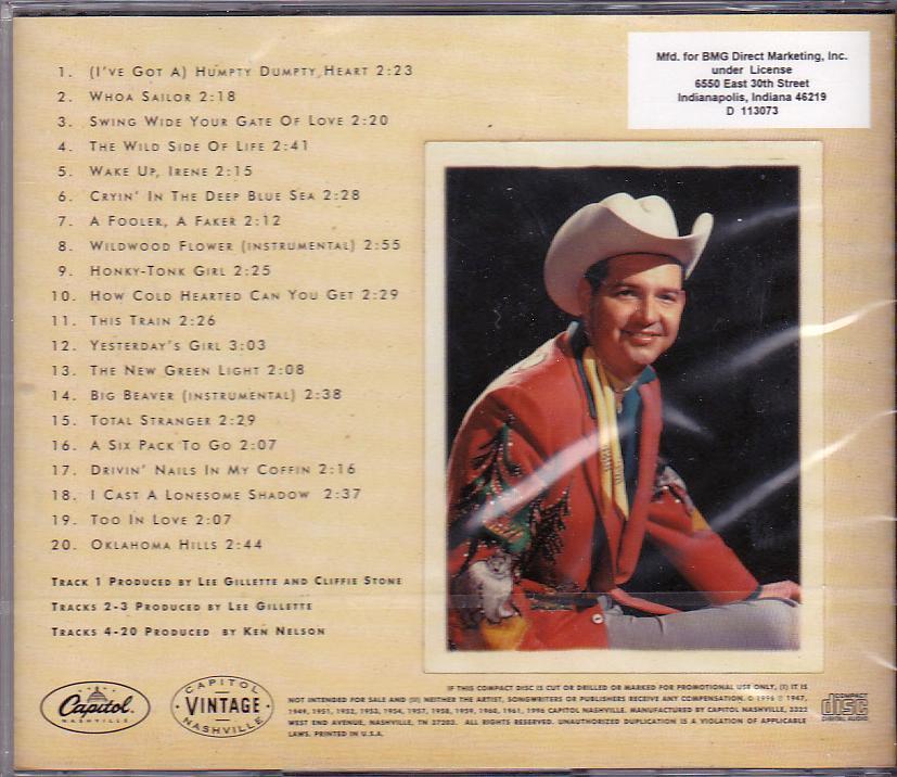 Hank Thompson & His Brazos Valley Boys Sealed CD - Vintage