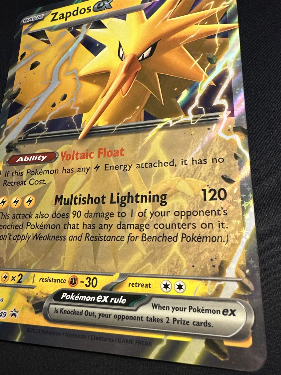 Pokemon TCG: 151 Zapdos Promo Cards Ex 049 Black Star & Jumbo