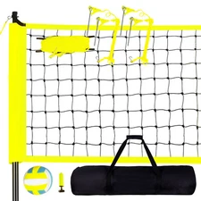 Uimoso Outdoor Portable Volleyball Net System Adjustable Height Poles Carry Bag