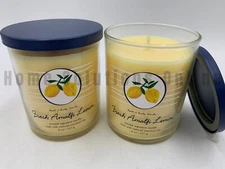 Bath & Body Works Fresh Amalfi Lemon Scented Single Wick Candle S/2 #6077B