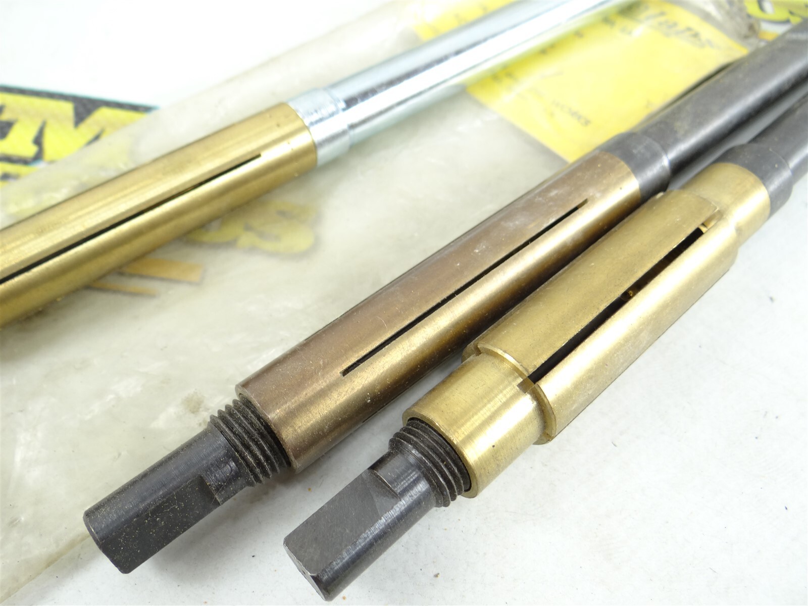 3 NEW BRASS BARREL LAP ARBORS 5/8" 9/16" 3/4" + 20 NEW 5/8" ACRO LAP