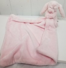 Little Jellycat pink Bunny Lovey Security Blanket Baby