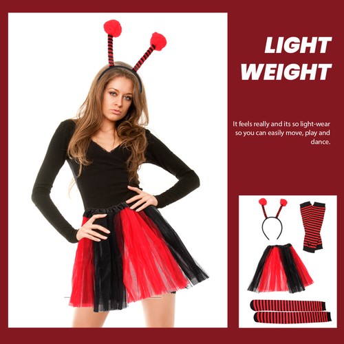 Conjunto de diadema Ladybug alas de abeja disfraces de disfraces para mujer carnaval - Imagen 2 de 12