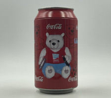 Coca Cola Bean Bag Plush Bear in Can 2004 Athens Olympics Track Field
