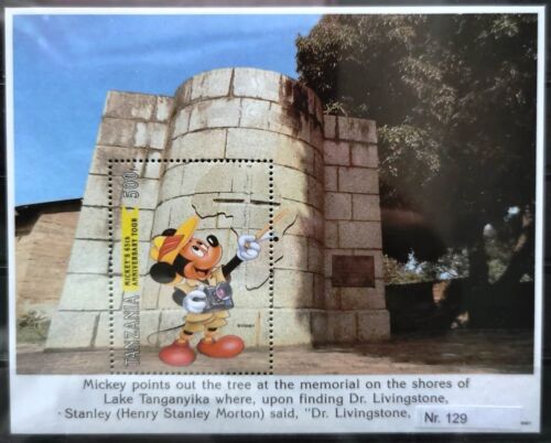 DD129 Tanzania MNH Disney Cartoni Animati Animazione Topolino Lago Tanganica Personaggi - Foto 2 di 6
