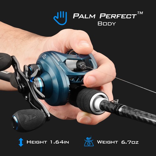 KastKing MegaJaws 6.5:1 Baitcasting Fishing Reel 17.6 lbs Max Drag-Left Handed - Picture 8 of 9