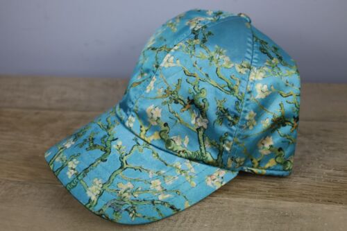 Vans X Van Gogh Museum Almond Blossom Blue Silk Adjustable Baseball Cap New