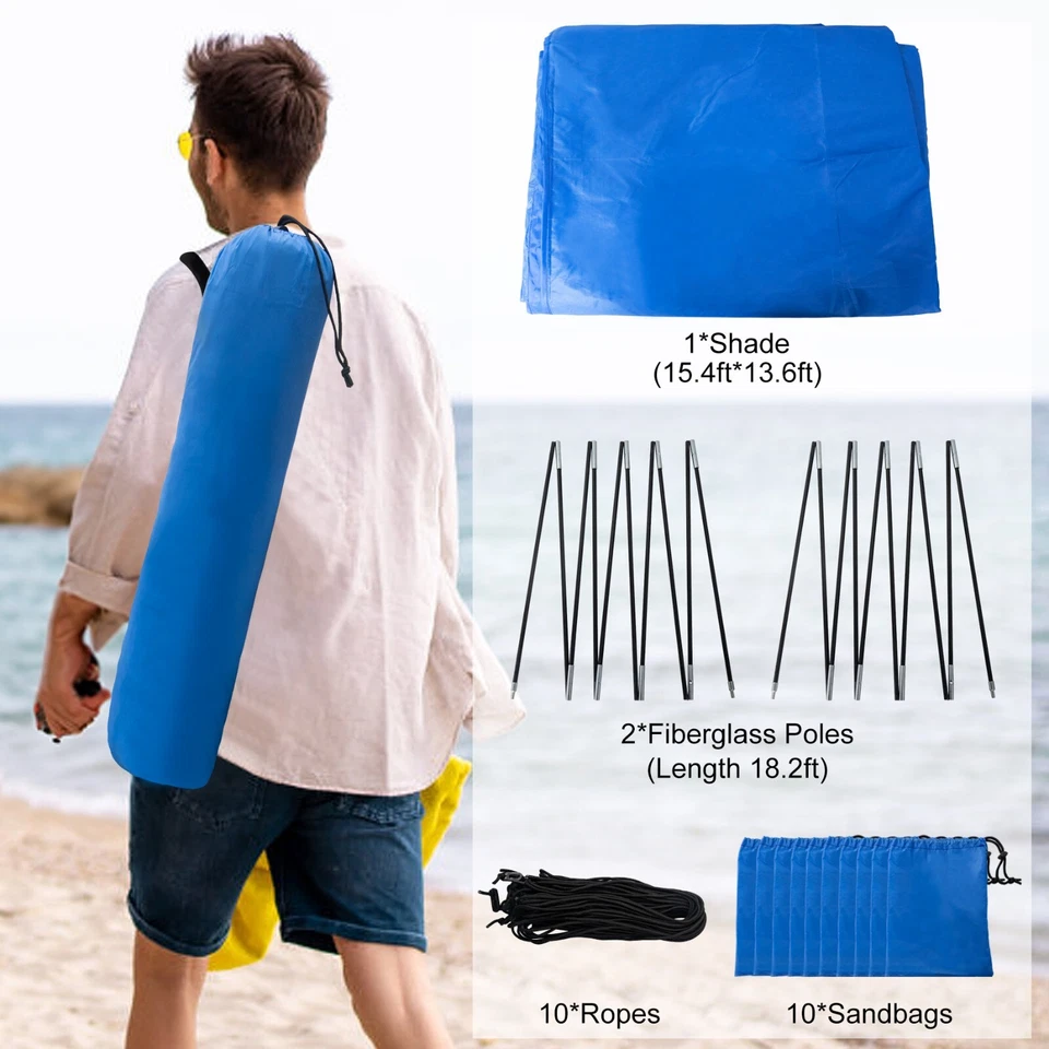 Nueva sombra de playa con dosel tranquilo, el dosel de sombra de playa original Foto 2 de 4