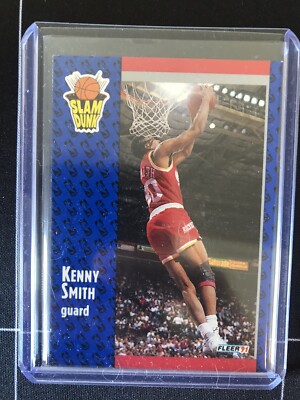 1991-92 Fleer #230 Kenny Smith Houston Rockets Basketball Card - Slam Dunk TNT