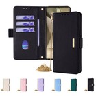 Luxury Leather Kickstand Wallet Case w/ Strap for Galaxy S25 Ultra/S23 Ultra/S22