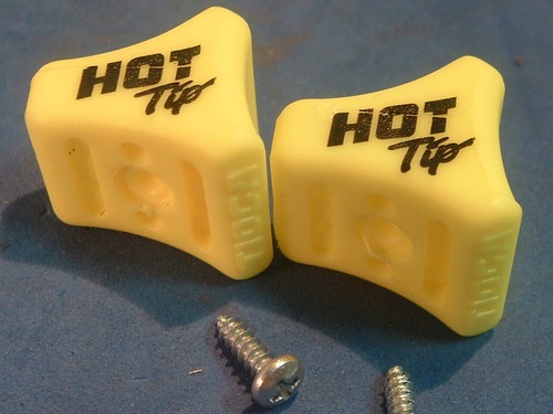 Tioga Hot Tips Toe Strap End Pulls NEW / NOS Vintage- Neon Yellow -One Pair- NIB - Picture 2 of 6