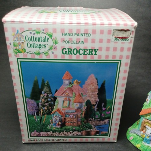 Cottontale Cottages ""Lebensmittelgeschäft"" Porzellan Osterhaus kein Lichtkabel 1997 mit Box - Bild 7 von 12