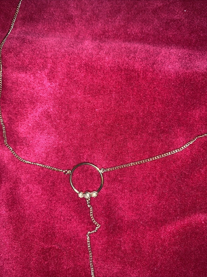 NUEVO EN CAJA LUV AJ Full Bloom Lariat Cristal Oro Rosa Color Collar Joyería Fabfitfun Foto 2 de 4