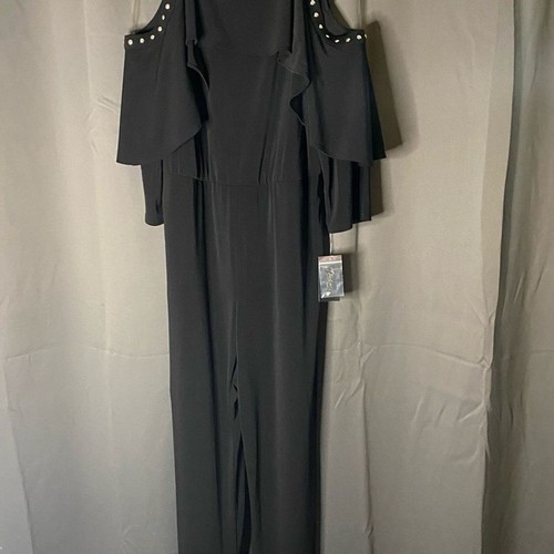 Thalia Sodi black Tarragona jumpsuit Large Night Out Jumper NWT - Picture 4 of 8